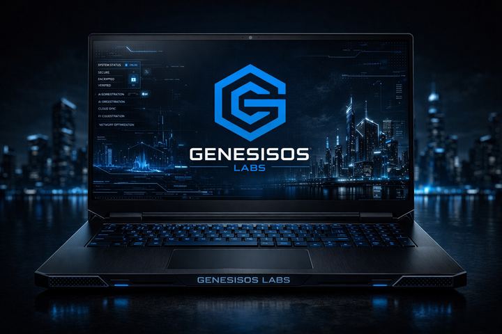 GenesisOS desktop workspace showing The Genesis System interface
